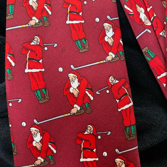 Two Golfing Santa Holiday Ties - Picture 6 of 10